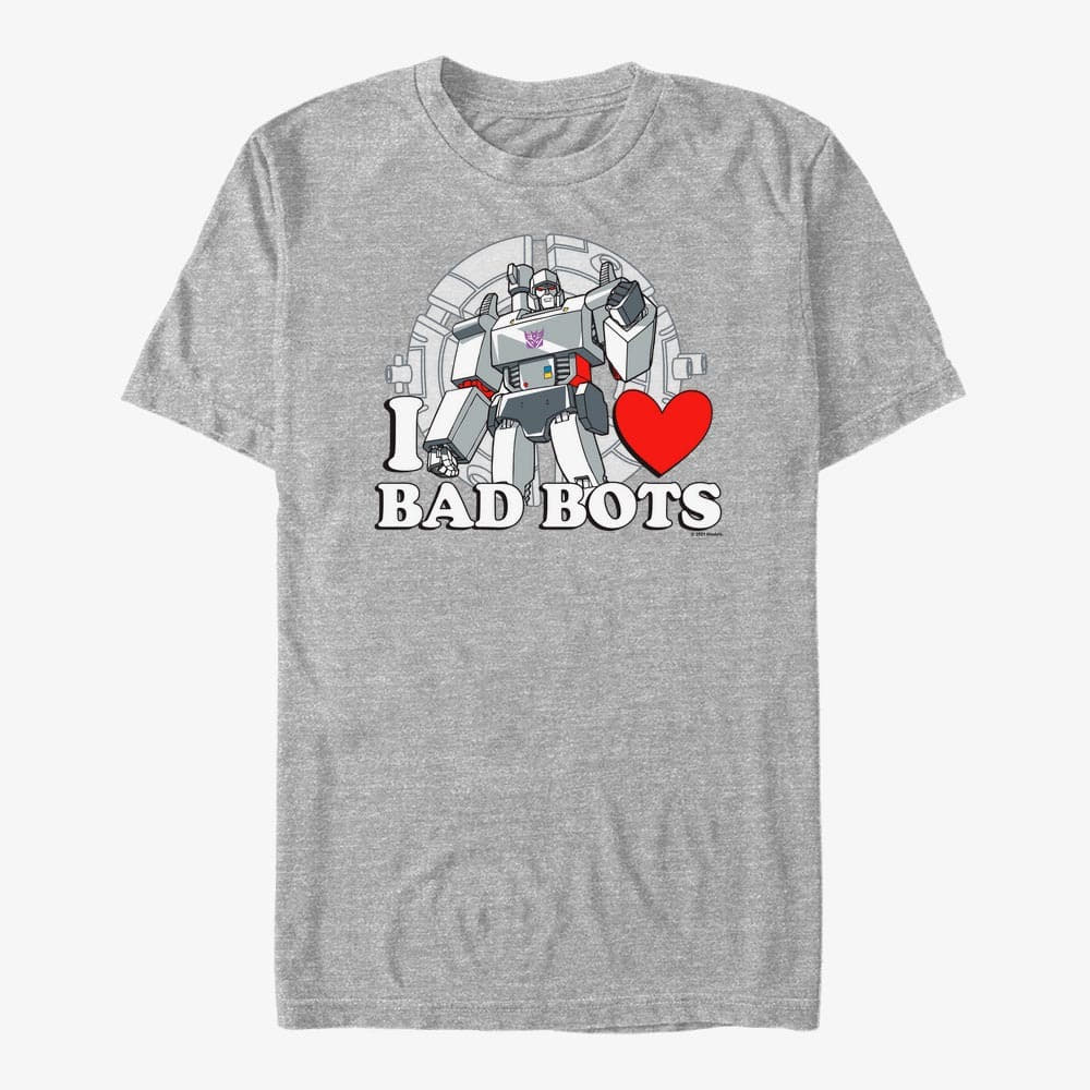 T-shirts Merch Hasbro Vault Transformers - I Love Bad Boys Unisex T-Shirt Heather Grey