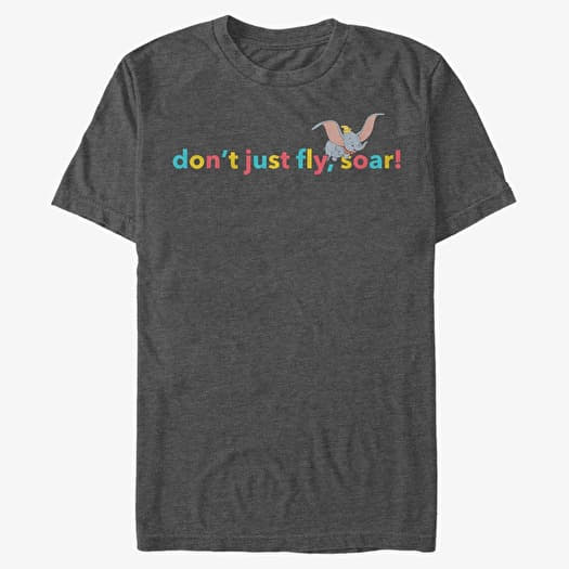 Tricou Merch Disney Classics Dumbo - color fly Unisex T-Shirt Dark Heather Grey