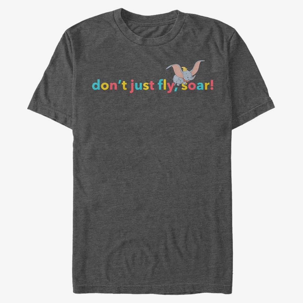 Trička Merch Disney Classics Dumbo - color fly Unisex T-Shirt Dark Heather Grey