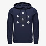 Merch Dungeons & Dragons - 6 DIE WITH METATRON GEOMETRY Unisex Hoodie Navy Blue