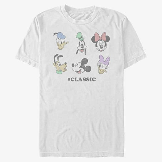 Tricou Merch Disney Classics Mickey Classic - Classic Heads Unisex T-Shirt White