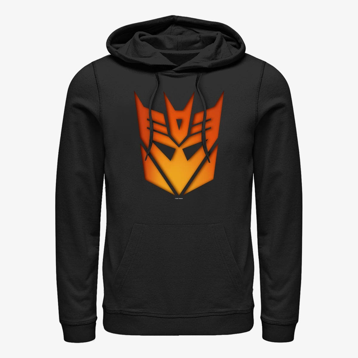 Mikiny Merch Hasbro Vault Transformers - Decepticon Glow Icon Unisex Hoodie Black