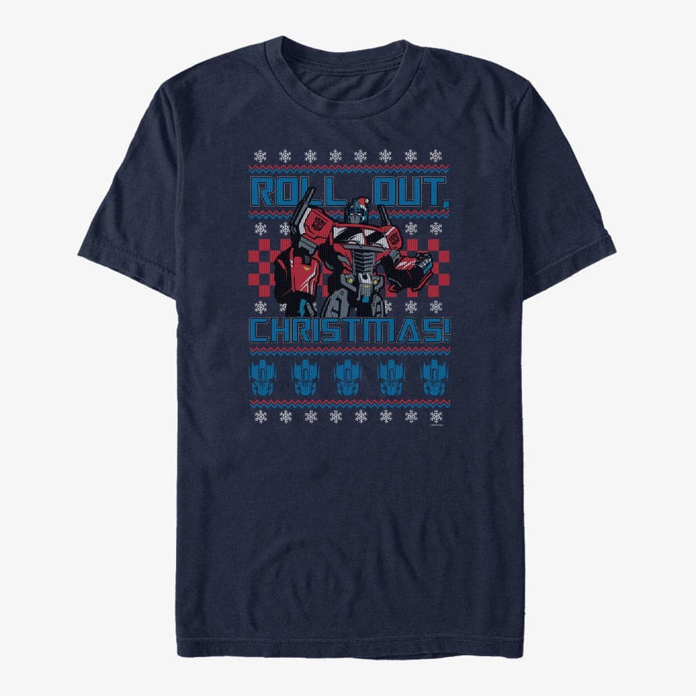 Pólók Merch Hasbro Vault Transformers - Optimus Sweater Unisex T-Shirt Navy Blue