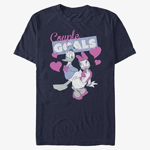 T-shirt Merch Disney Classics Mickey Classic - Couple Goals Unisex T-Shirt Navy Blue