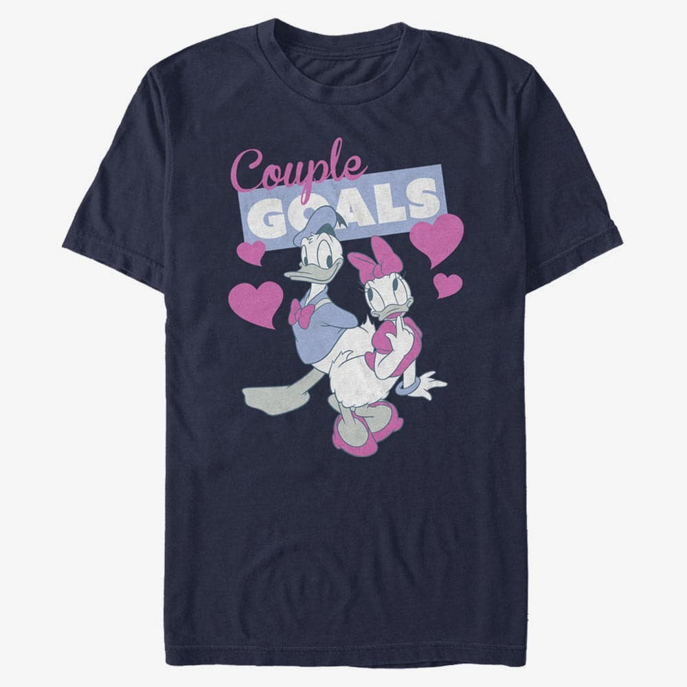 majice kratkih rukava Merch Disney Classics Mickey Classic - Couple Goals Unisex T-Shirt Navy Blue