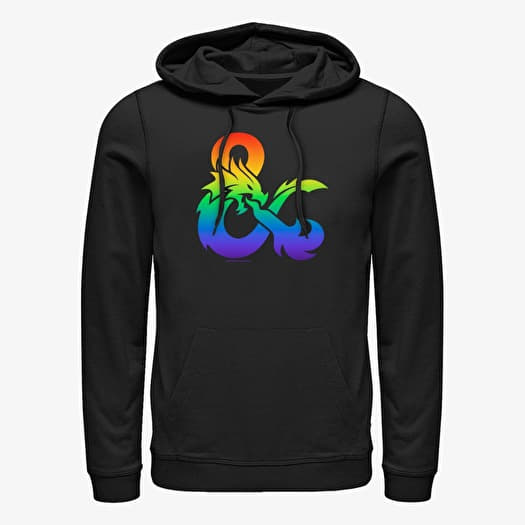 Merch Dungeons & Dragons - Pride Gradient Logo Unisex Hoodie Black