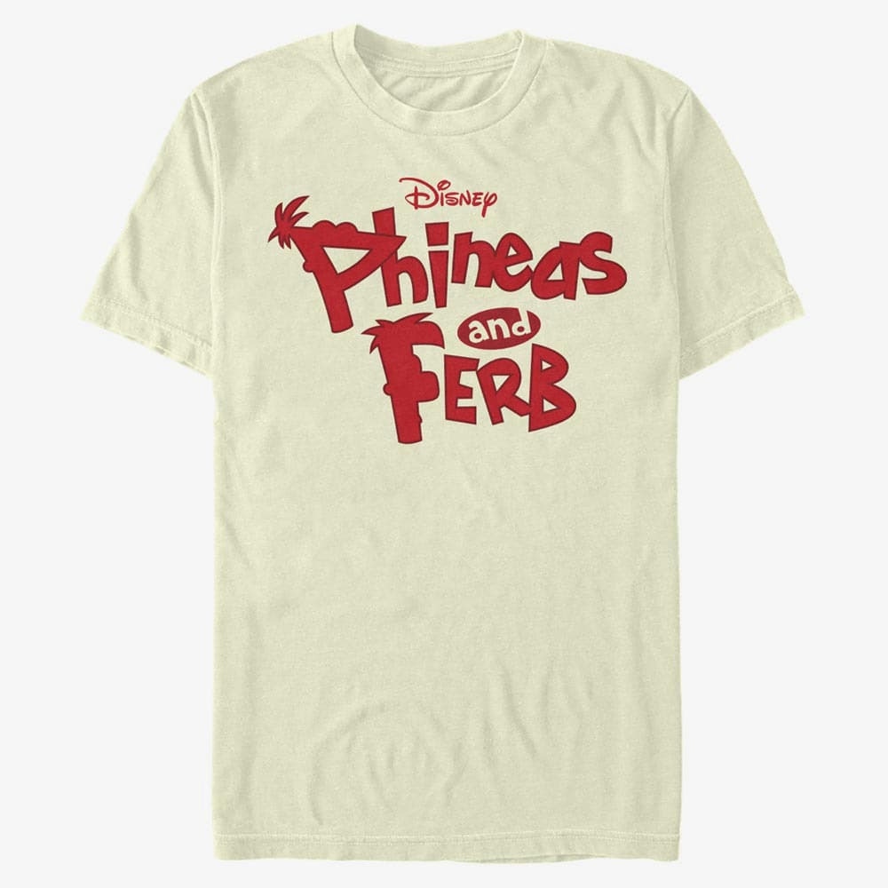 Tricouri Merch Disney Classics Phineas And Ferb - LOGO Unisex T-Shirt Natural