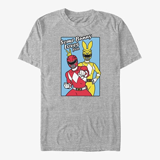 T-shirt Merch Hasbro Vault Power Rangers - Some Bunny Unisex T-Shirt Heather Grey