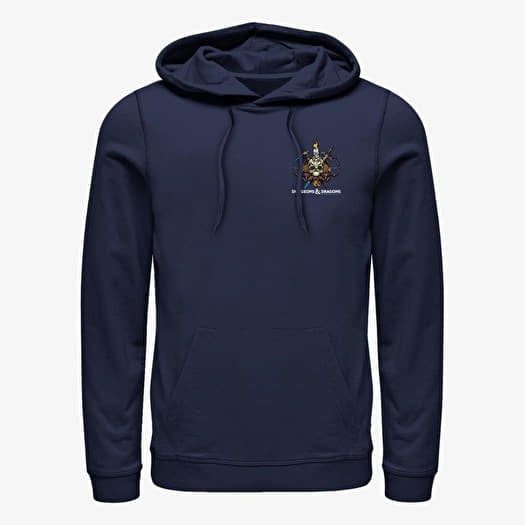Sweatshirt Merch Dungeons & Dragons - Skull Badge Unisex Hoodie Navy Blue