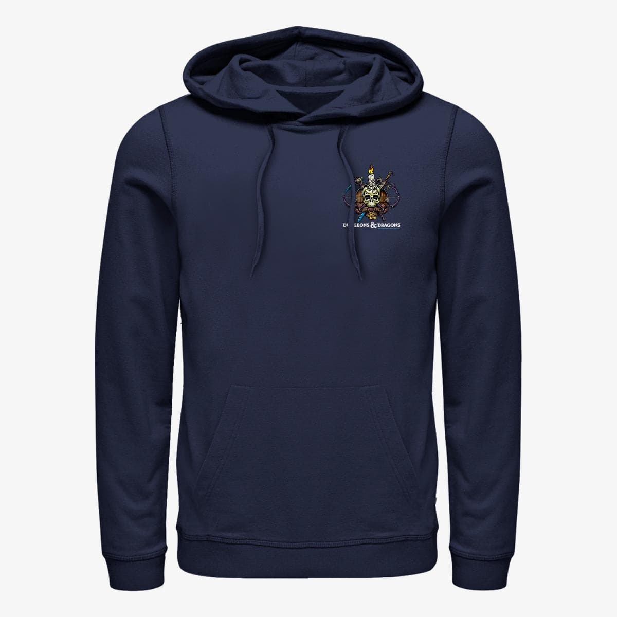 Felpe Merch Dungeons & Dragons - Skull Badge Unisex Hoodie Navy Blue