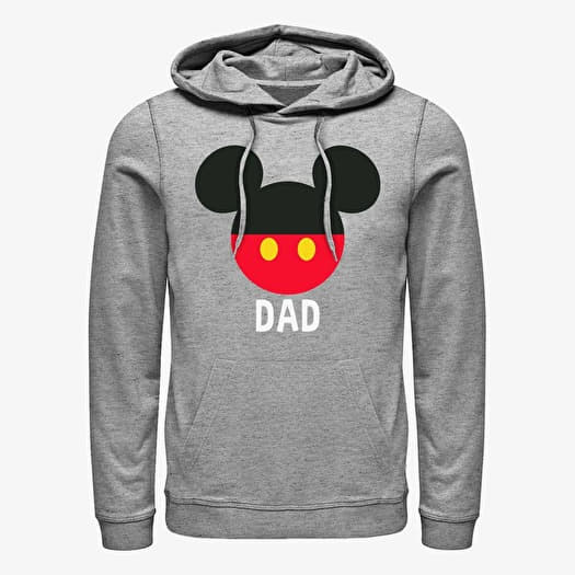 Mikina Merch Disney Classics Mickey Classic - Dad Pants Unisex Hoodie Heather Grey