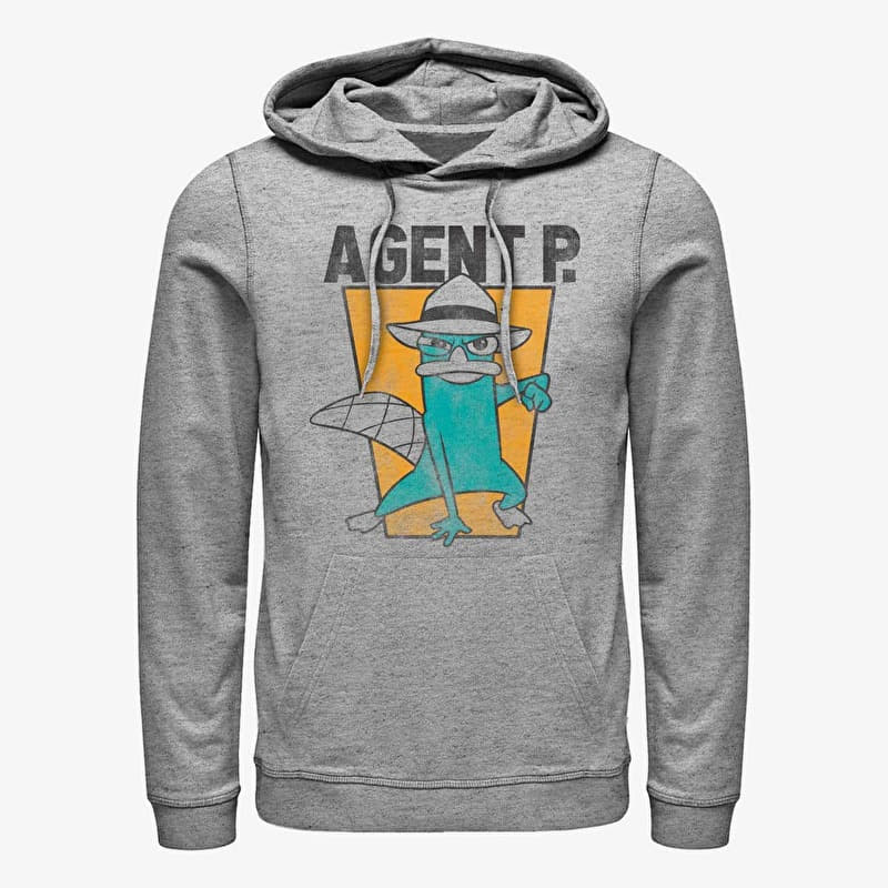 Mikina Merch Disney Classics Phineas And Ferb - Agent P Unisex Hoodie Heather Grey