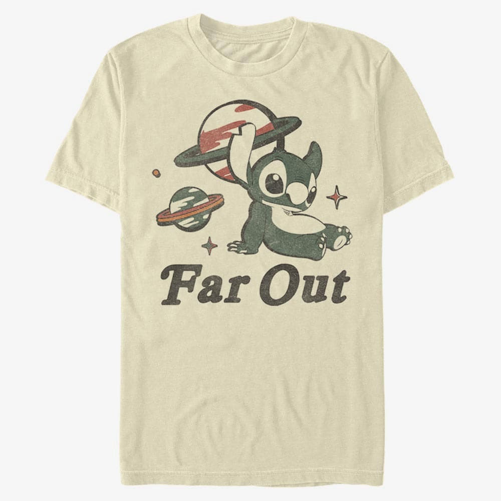 T-Shirts Merch Disney Classics Lilo & Stitch - FAR OUT STITCH Unisex T-Shirt Natural
