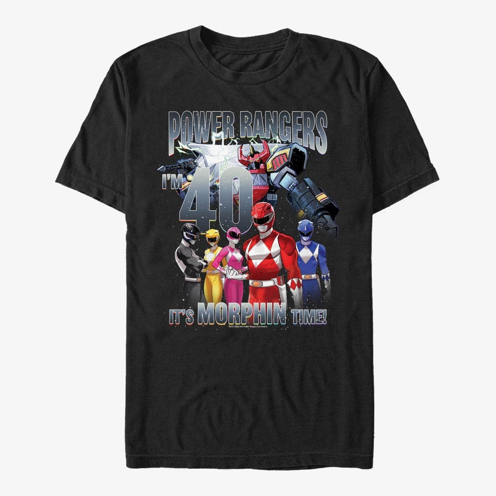 T-shirts Merch Hasbro Vault Power Rangers - I'm 40 It's Morphin Time Unisex T-Shirt Black
