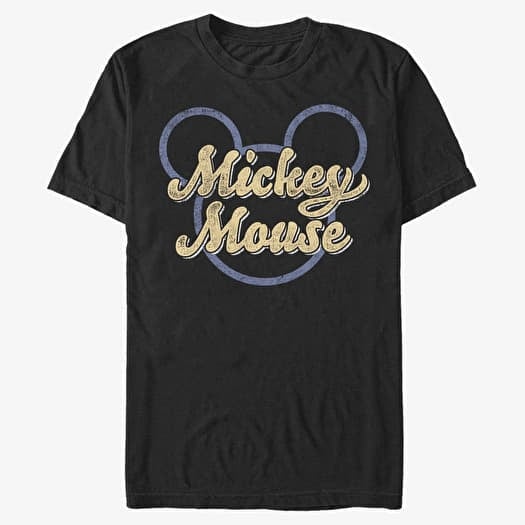 T-shirt Merch Disney Classics Mickey & Friends - Mickey Script Unisex T-Shirt Black