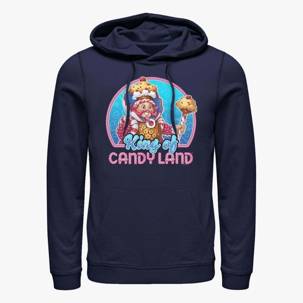Sweatshirts Merch Hasbro Candy Land - King Kandy of Candy Land Unisex Hoodie Navy Blue