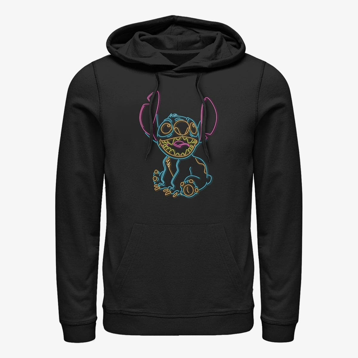 Kapuutsikud ja kampsunid Merch Disney Classics Lilo & Stitch - Neon Stitch Unisex Hoodie Black