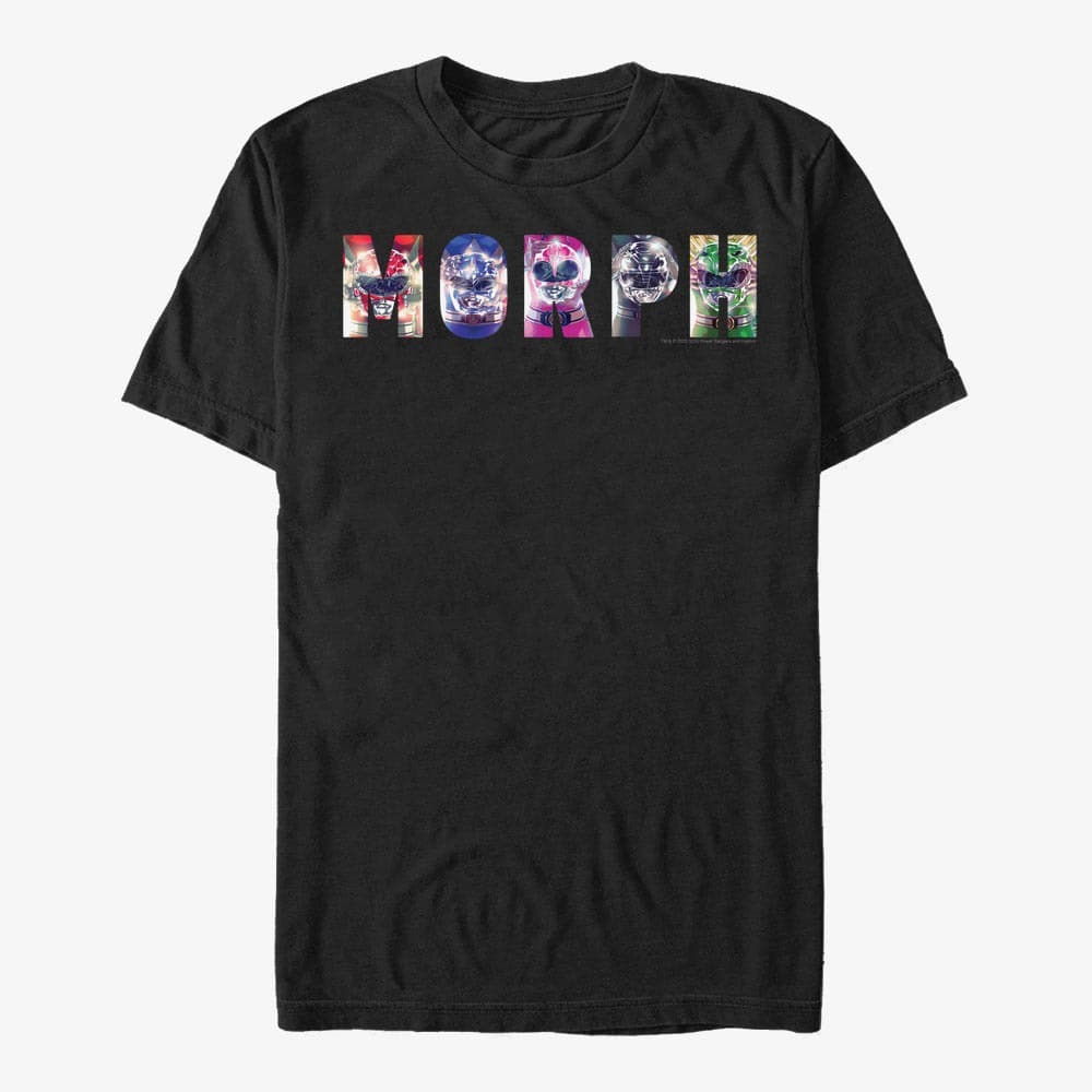 Trička Merch Hasbro Vault Power Rangers - Morph Crew Unisex T-Shirt Black