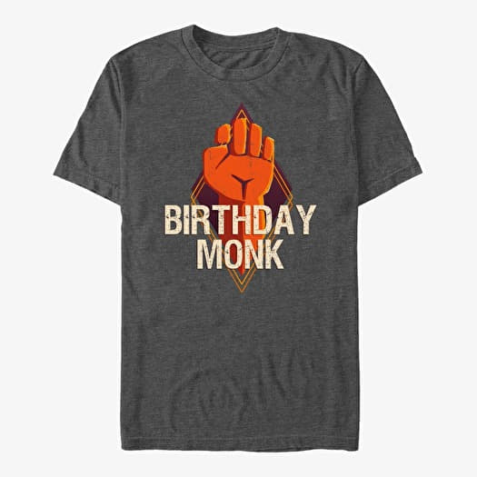 Tričko Merch Dungeons & Dragons - Birthday Monk Unisex T-Shirt Dark Heather Grey