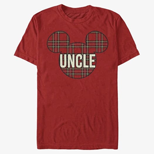 T-krekls Merch Disney Classics Mickey Classic - Uncle Holiday Patch Unisex T-Shirt Red