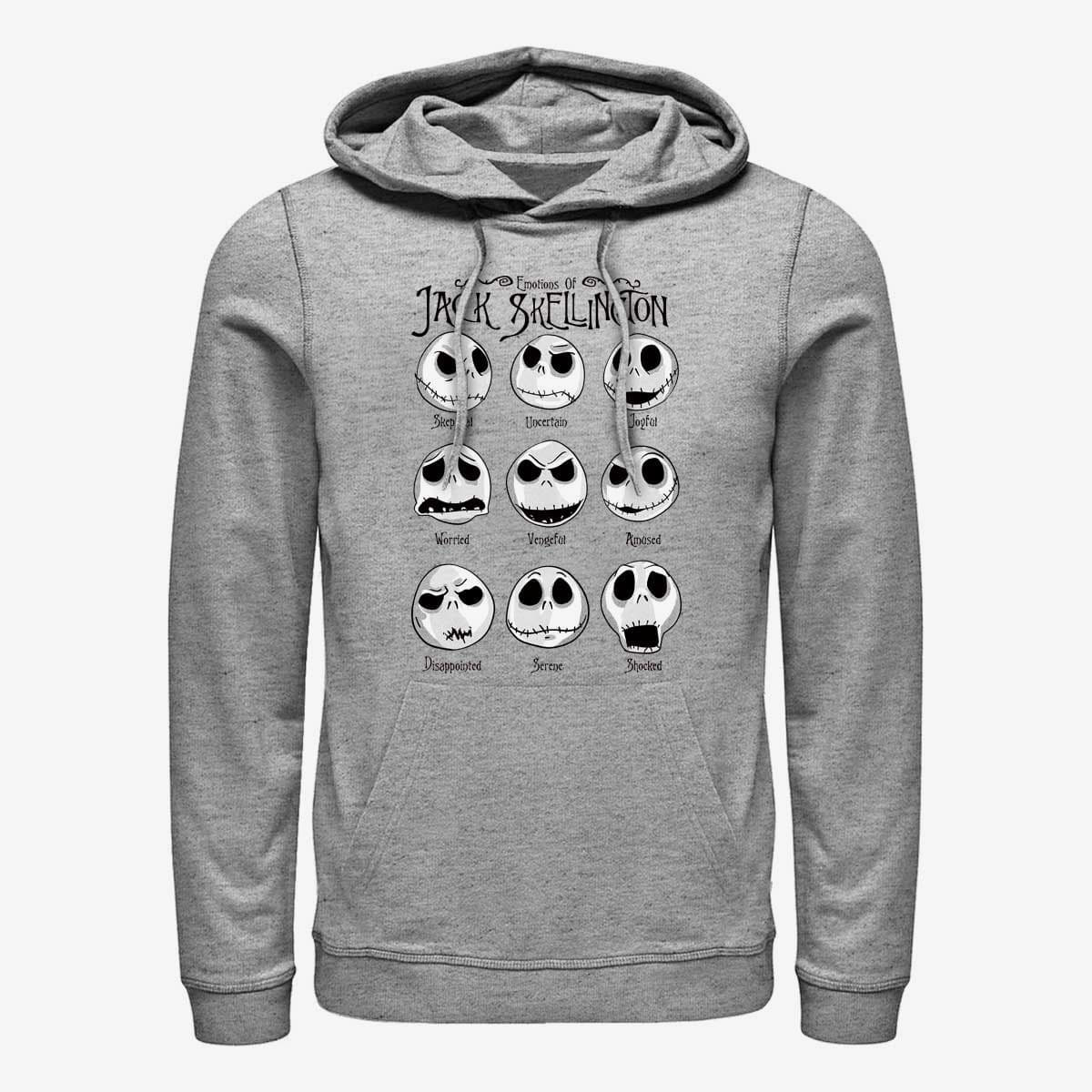 Суитчъри Merch Disney Classics Nightmare Before Christmas - Jack Emotions Unisex Hoodie Heather Grey