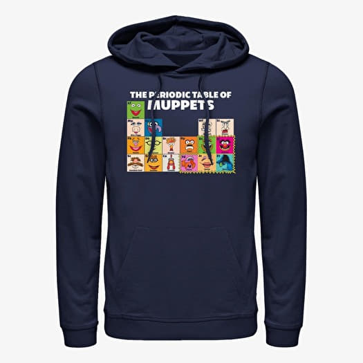 Majica Merch Disney Classics Muppets - PERIODIC TABLE OF MUPPETS Unisex Hoodie Navy Blue