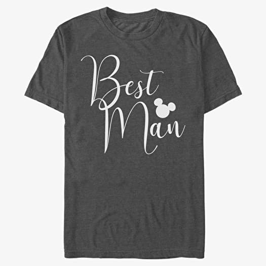 T-shirt Merch Disney Classics Mickey & Friends - Best Man Unisex T-Shirt Dark Heather Grey