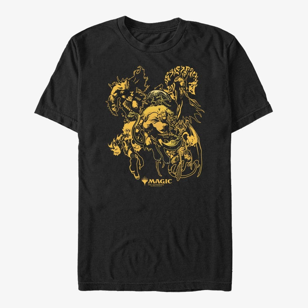 Camisetas Merch Magic: The Gathering - Magic Character Outine Unisex T-Shirt Black