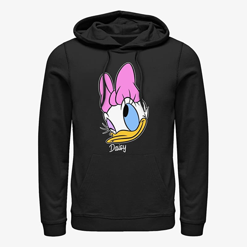 Mikina Merch Disney Classics Mickey Classic - Daisy Big Face Unisex Hoodie Black
