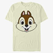 Merch Disney Classics Mickey & Friends - Chip Big Face Unisex T-Shirt Natural