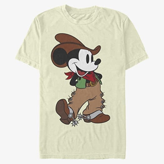 T-shirt Merch Disney Classics Mickey Classic - Cowboy Mickey Unisex T-Shirt Natural