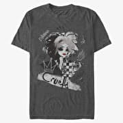 Merch Disney Classics DNCA - ARTSY CRUELLA Unisex T-Shirt Dark Heather Grey