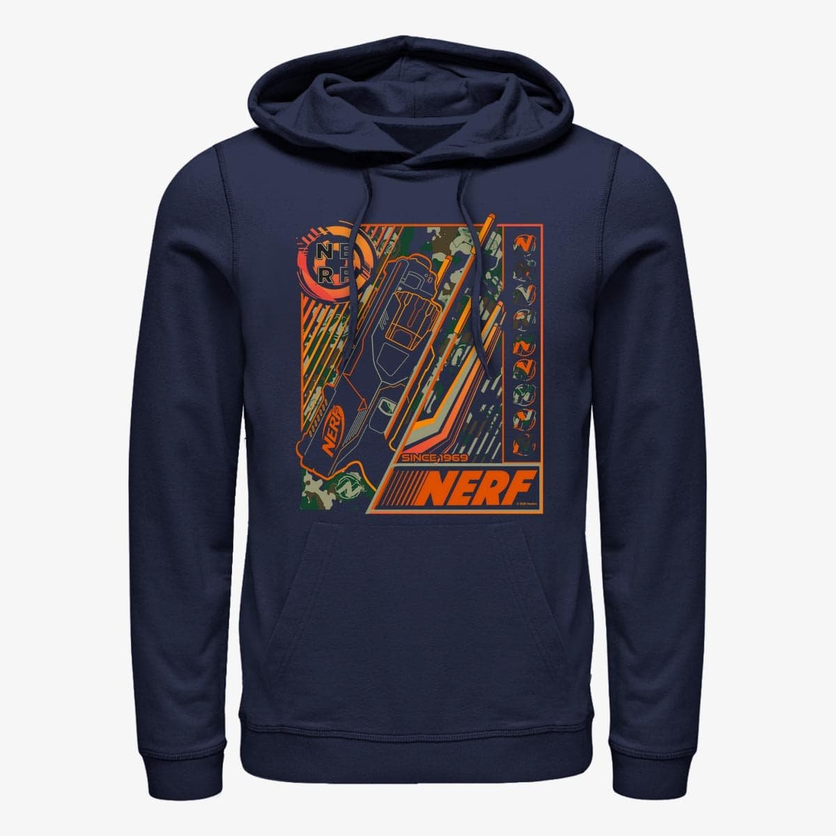 Sweatshirts Merch Hasbro Vault Nerf - Subterfuge Unisex Hoodie Navy Blue