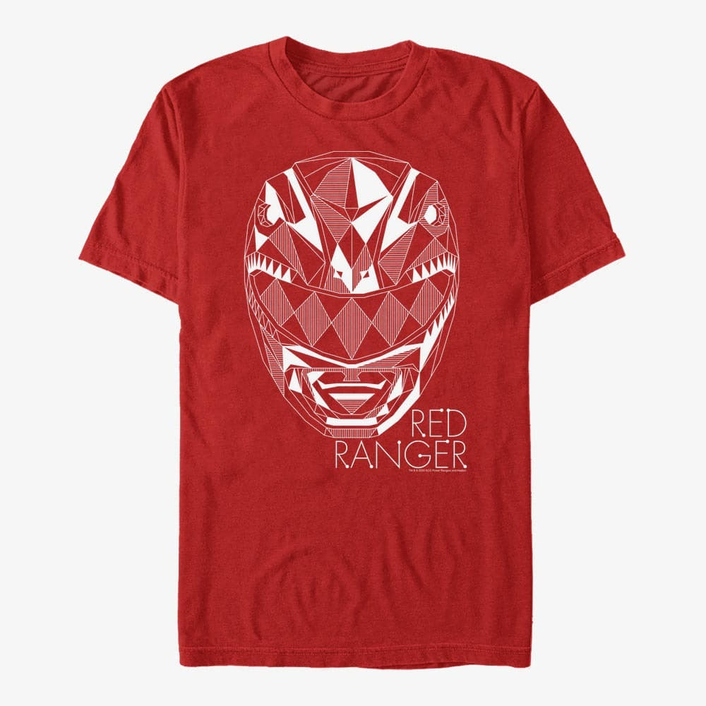 T-shirts Merch Hasbro Power Rangers - Red Ranger Lines Unisex T-Shirt Red