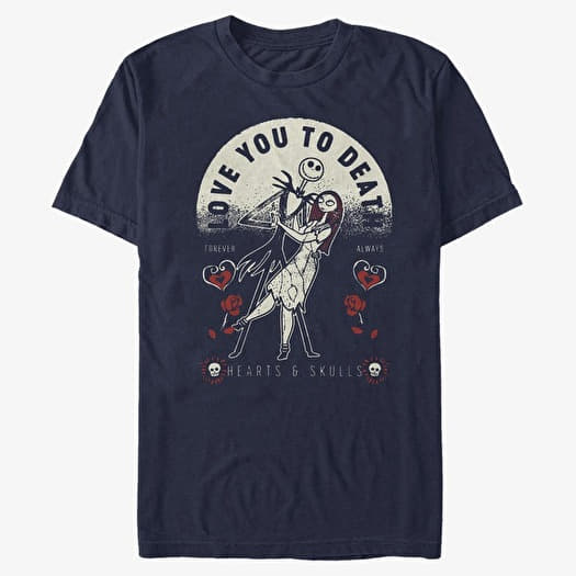 Majica Merch Disney Classics Nightmare Before Christmas - To Death Unisex T-Shirt Navy Blue