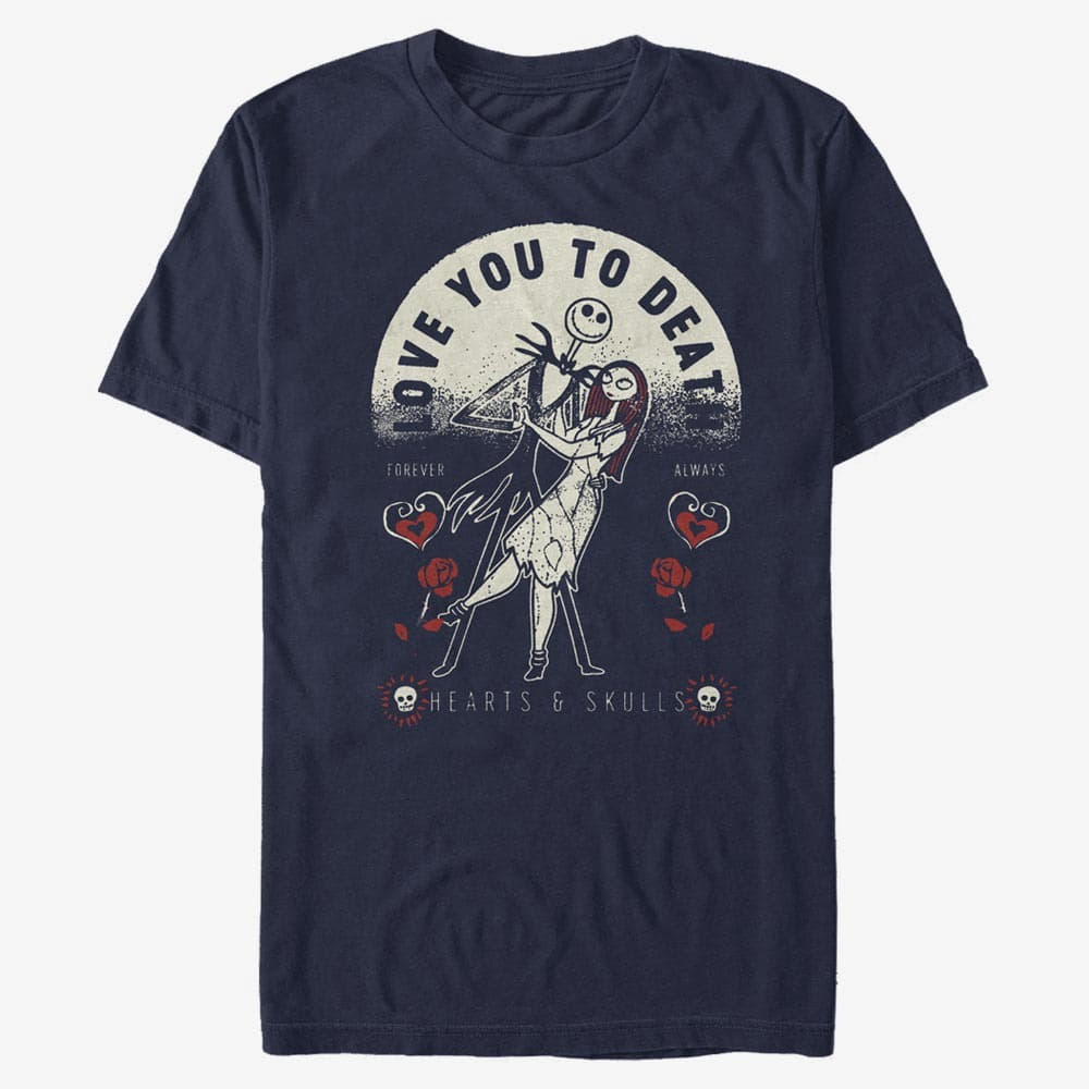 Majice T-shirt Merch Disney Classics Nightmare Before Christmas - To Death Unisex T-Shirt Navy Blue