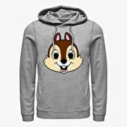 Merch Disney Classics Mickey & Friends - Chip Big Face Unisex Hoodie Heather Grey