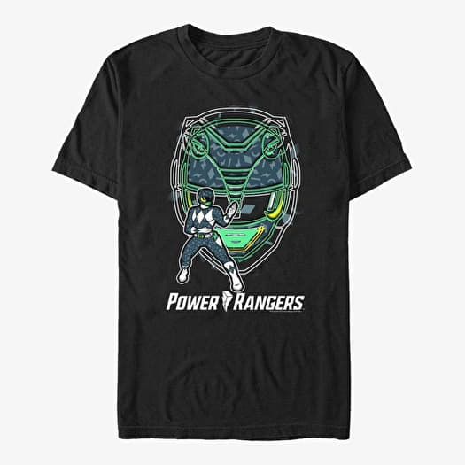Tričko Merch Hasbro Vault Power Rangers - Black Ranger Hero Unisex T-Shirt Black