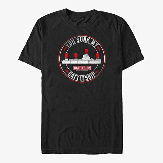 Tričko Merch Hasbro Vault Battleship - YSMB DISTRESSED CREST Unisex T-Shirt Black