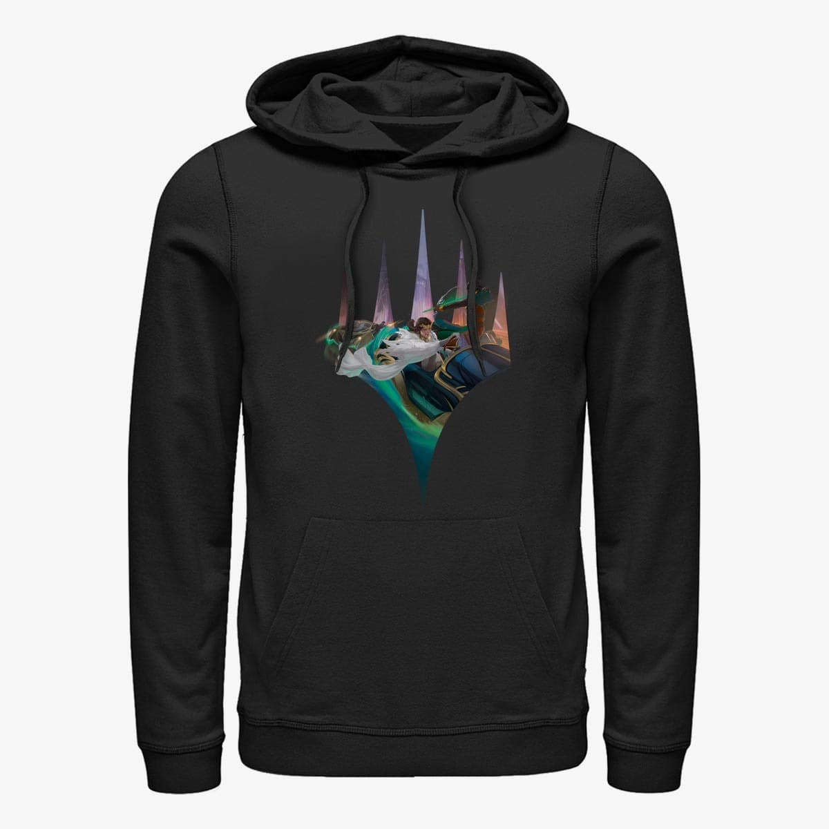 Mikiny Merch Magic: The Gathering - Capenna Battle Unisex Hoodie Black