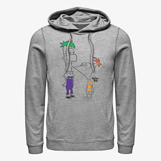 Sweatshirt Merch Disney Classics Phineas And Ferb - Boys of Summer Unisex Hoodie Heather Grey