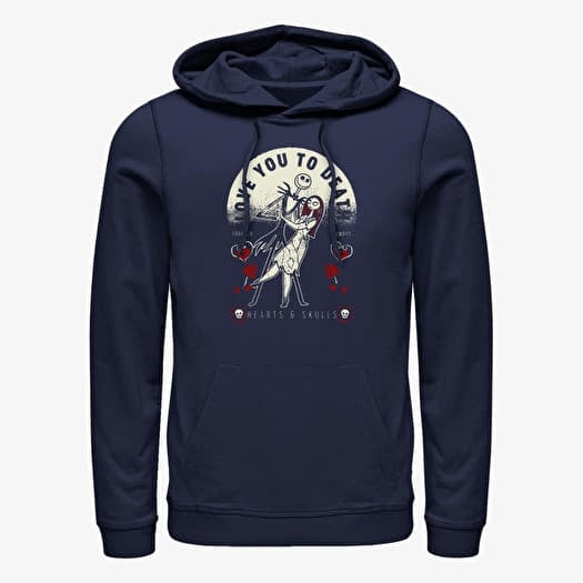Sweatshirt Merch Disney Classics Nightmare Before Christmas - To Death Unisex Hoodie Navy Blue