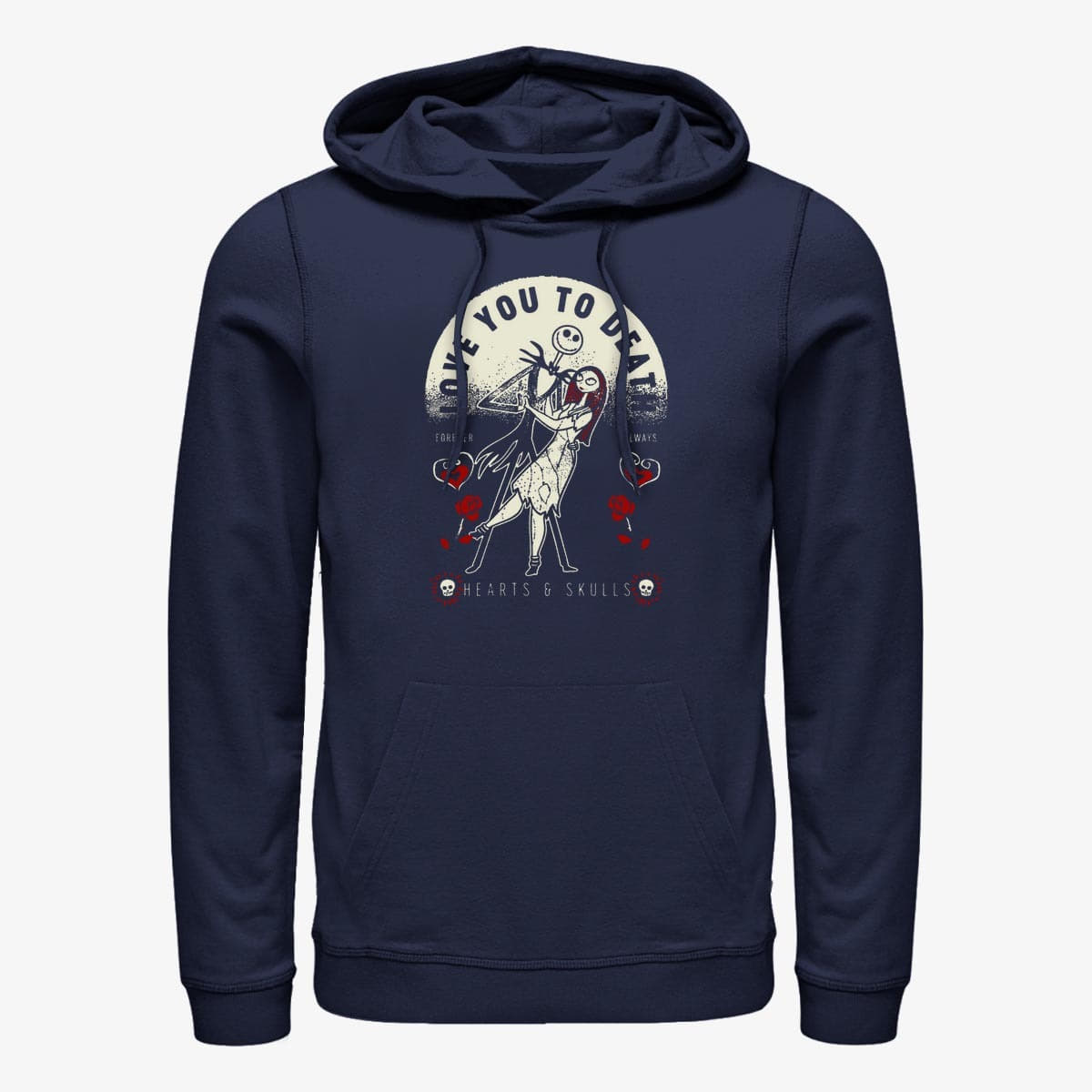 Dukserice Merch Disney Classics Nightmare Before Christmas - To Death Unisex Hoodie Navy Blue