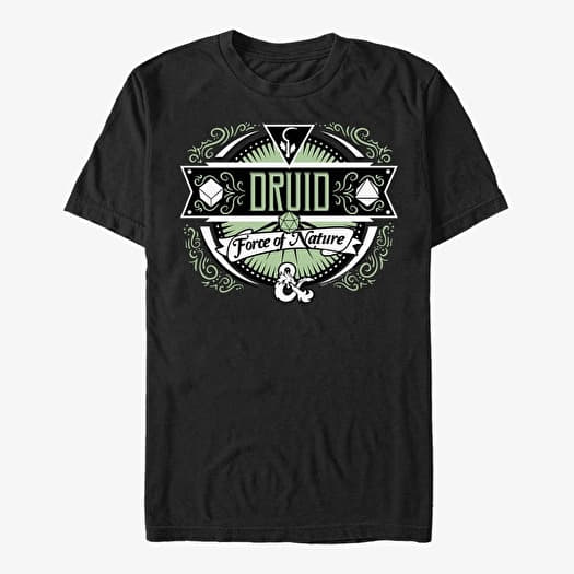 Tričko Merch Dungeons & Dragons - Druid Label Unisex T-Shirt Black