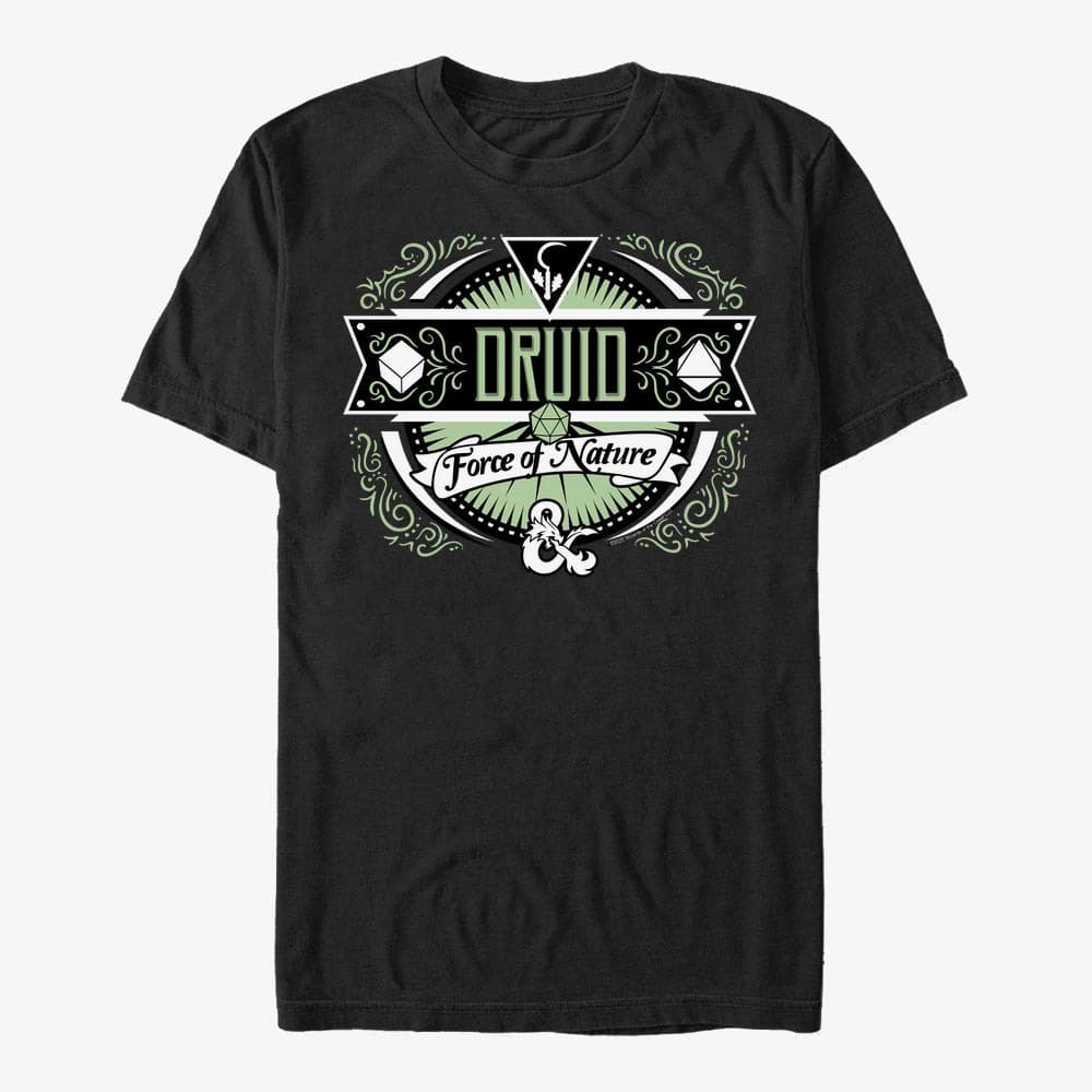 Magliette Merch Dungeons & Dragons - Druid Label Unisex T-Shirt Black