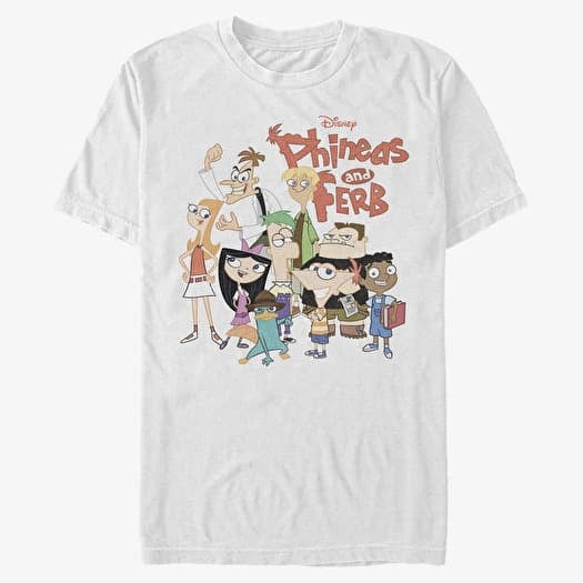 T-shirt Merch Disney Classics Phineas And Ferb - The Group Unisex T-Shirt White