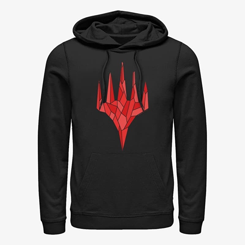 Mikina Merch Magic: The Gathering - Red Crystal Unisex Hoodie Black