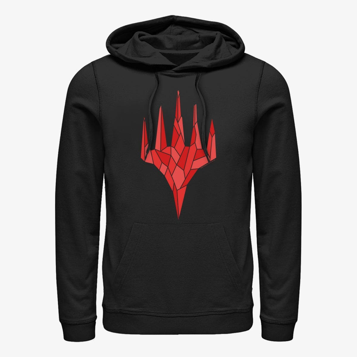 Mikiny Merch Magic: The Gathering - Red Crystal Unisex Hoodie Black
