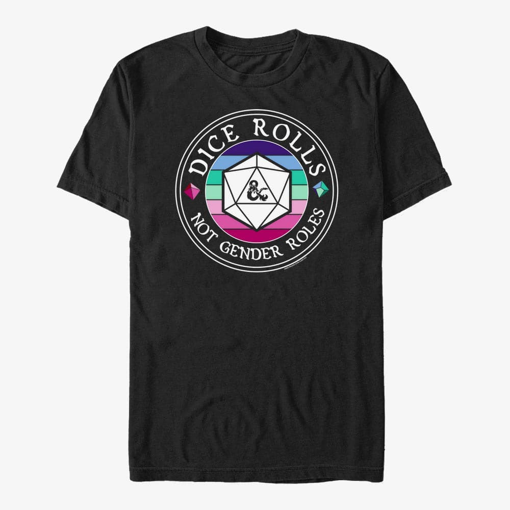 T-Shirts Merch Dungeons & Dragons - Dice Roles Unisex T-Shirt Black