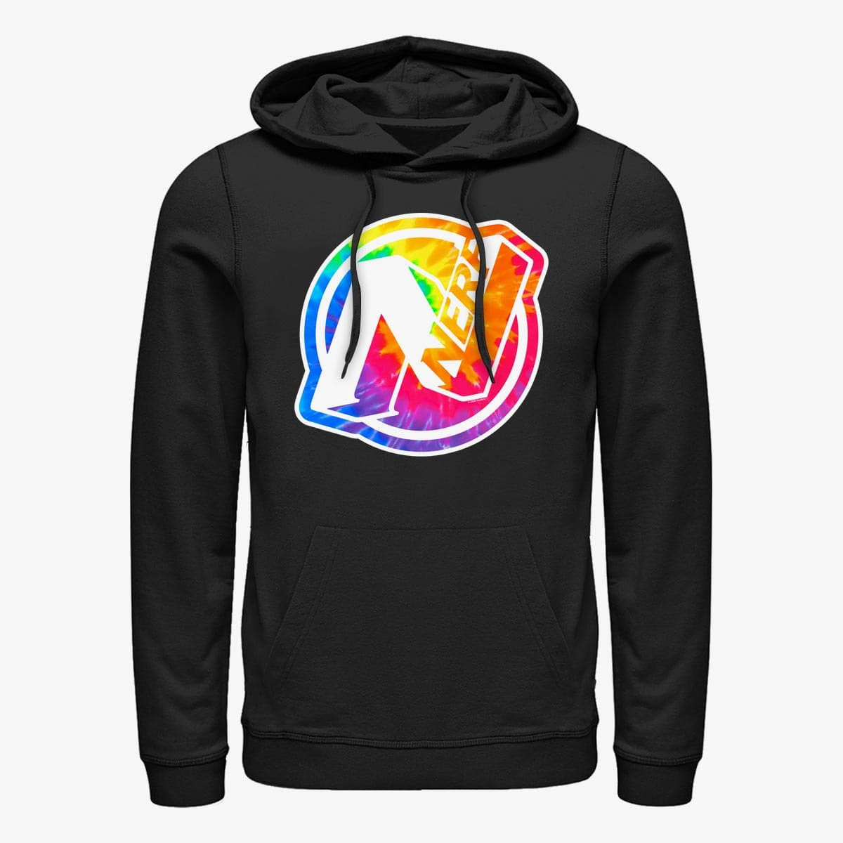 Hoodies and sweatshirts  Merch Hasbro Vault Nerf - Tie Dye Logo Unisex Hoodie Black